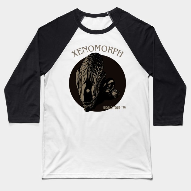 Xenomorph Baseball T-Shirt by mephobiadesigns